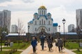 Muscovites visit church on the eve of a religious holiday of orthodox Easter