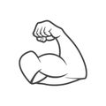 Muscular arm icon, Simple logo Royalty Free Stock Photo