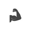 Muscular arm icon, Simple vector logo Royalty Free Stock Photo