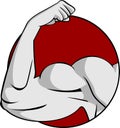 Muscular arm logo icon emblem