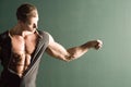 Muscular body builder Royalty Free Stock Photo