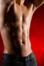 Muscular body of young man Royalty Free Stock Photo
