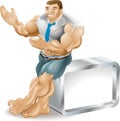 Muscular businessman