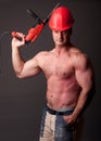 Muscular construction worker