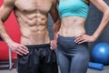 Muscular couple with hands on the hips Royalty Free Stock Photo