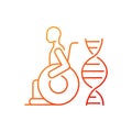Muscular dystrophy gradient linear vector icon