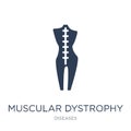 Muscular dystrophy icon. Trendy flat vector Muscular dystrophy i