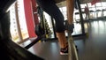 Muscular female pumping muscles in gym, doing deadlift, endurance and strength