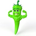 Muscular green chili pepper Royalty Free Stock Photo