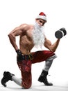 Muscular handsome Santa Claus