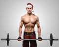 Muscular handsome Santa Claus