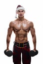 Muscular handsome Santa Claus