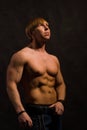 Muscular male bodybuilder