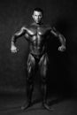 Muscular male Bodybuilder posing Royalty Free Stock Photo