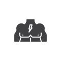 Muscular male chest vector icon Royalty Free Stock Photo