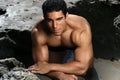 Muscular male fitness model