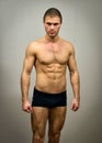 Muscular male model posing. Royalty Free Stock Photo