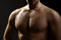 Muscular male wet torso Royalty Free Stock Photo