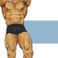 Muscular man body