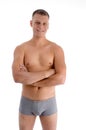 Muscular man with crossed arms Royalty Free Stock Photo