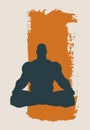 Muscular man meditation. Royalty Free Stock Photo