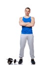 Muscular man standing with arms folded Royalty Free Stock Photo