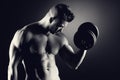 Muscular man weightlifting Royalty Free Stock Photo