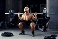 Muscular men lifting deadlift In the gym Royalty Free Stock Photo