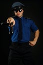 Muscular policeman Royalty Free Stock Photo