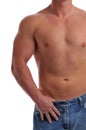 Muscular young man's torso