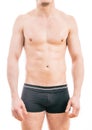 Muscular young man wearing boxer briefs Royalty Free Stock Photo