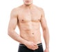 Muscular young man wearing boxer briefs Royalty Free Stock Photo