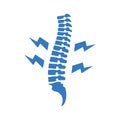 Musculoskeletal disorders icon. Blue color design
