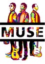 Muse Band from England with Wpap Style Royalty Free Stock Photo