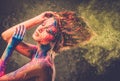 Muse with creative body art Royalty Free Stock Photo