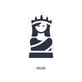 muse icon on white background. Simple element illustration from greece concept