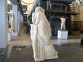 Muse old roman marble statue