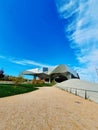 Musee des confluences, modern buliding of a famous museum in Lyon, France Royalty Free Stock Photo