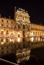 Musee Louvre in Paris by night