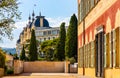 Musee Matisse museum in Villa des Arenes palace with Belle Epoque Ancien Hotel Regina in Cimiez district of Nice in France Royalty Free Stock Photo