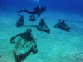 Museo atlantico underwater sculpture park in Lanzarote Royalty Free Stock Photo
