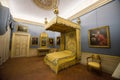 One of the richly decorated bedrooms in The Museo Nazionale di Palazzo Mansi in Lucca, Italy. Royalty Free Stock Photo