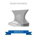 Museo Soumaya in Mexico vector flat attraction landmarks Royalty Free Stock Photo