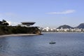 View of the Niteroi Contemporary Art Museum (MAC) Royalty Free Stock Photo