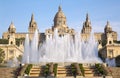 Museu Nacional d'Art de Catalunya at dusk, Barcelona, Spain