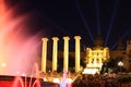 Museu Nacional d'Art de Catalunya and Magic Fountain, Barcelona Royalty Free Stock Photo