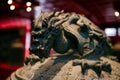 The decor element is the handle of a bell in the form of a dragon. Big Bell Temple. Beijing, China