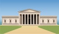 Museum building with columns vector