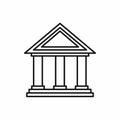 Museum building icon, outline style Royalty Free Stock Photo