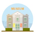 Museum building in vector.